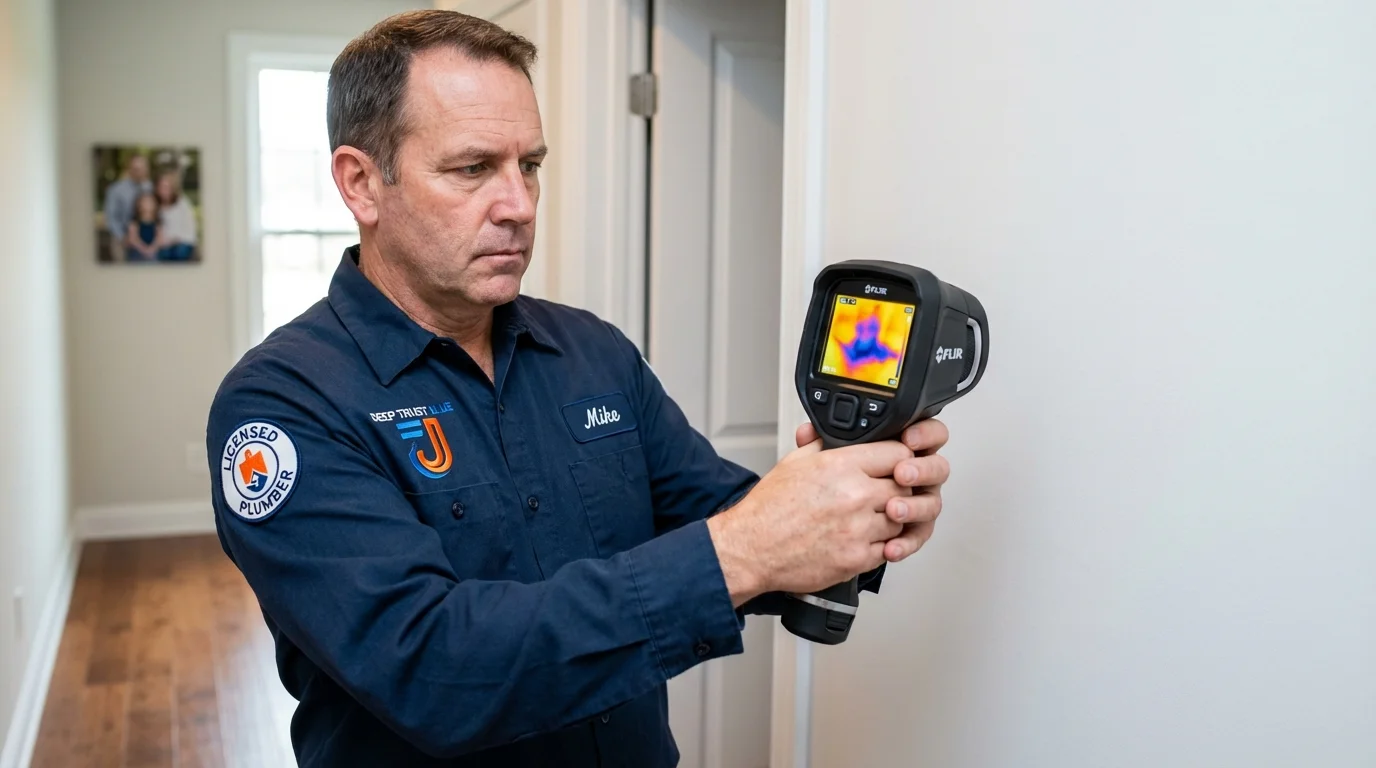 Thermal imaging leak detection by Johns Plumbing LLC in Pittsford